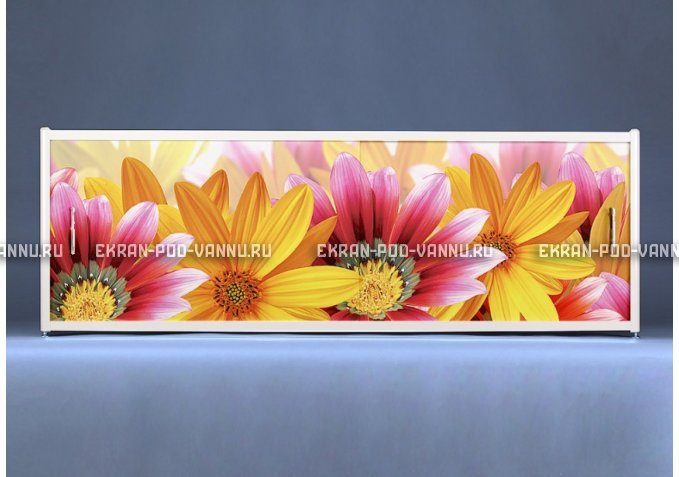 Раздвижной ФОТО экран - Flowers – купить по цене 8500 руб. в интернет-магазине в городе Казань картинка 1