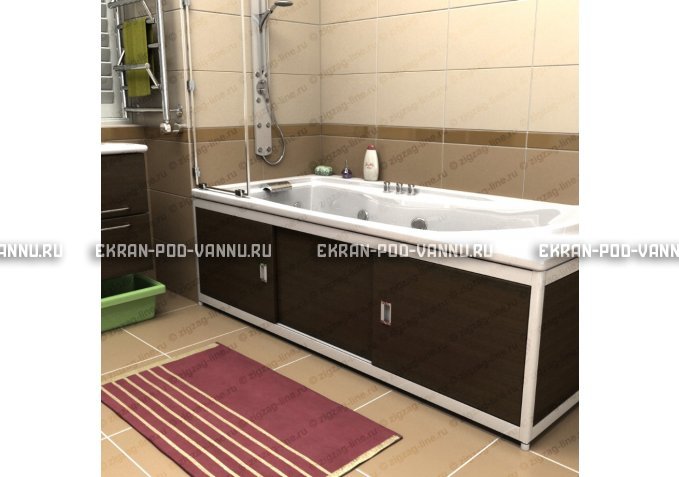Экран из МДФ EMMY Монро 170 венге в алюминиевой раме – купить по цене 7200 руб. в интернет-магазине в городе Казань картинка 2
