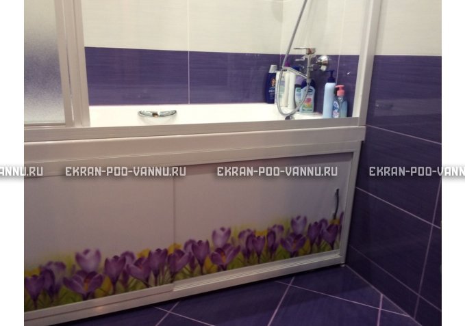 Экран на роликах EUROPLEX  Ирисы – купить по цене 12400 руб. в интернет-магазине в городе Казань картинка 3