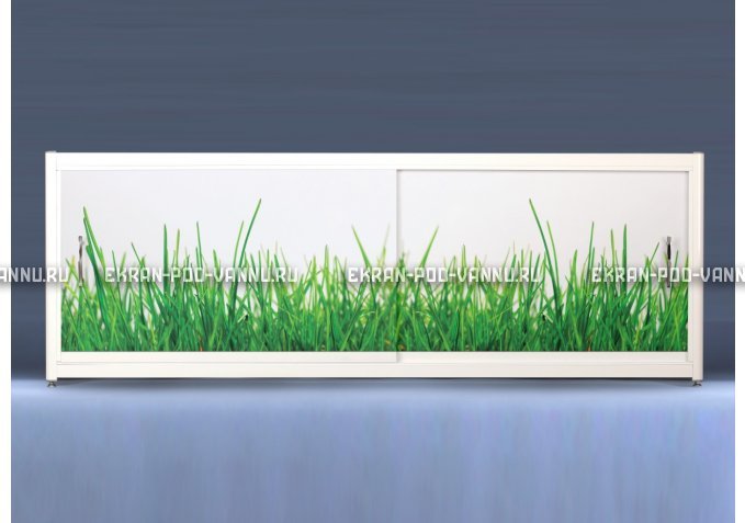 Экран на роликах EUROPLEX Трава – купить по цене 12400 руб. в интернет-магазине в городе Казань картинка 1