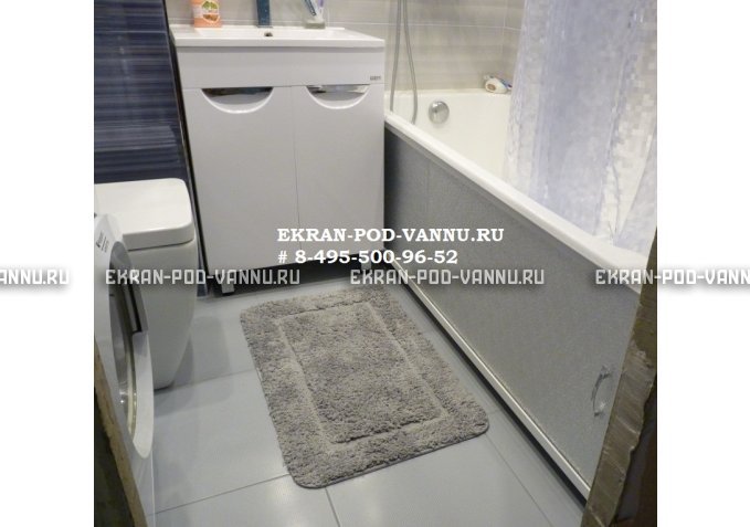 Раздвижной экран EUROPLEX Комфорт Серебро колотый лед – купить по цене 6550 руб. в интернет-магазине в городе Казань картинка 2