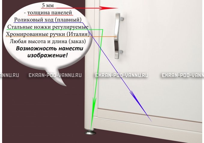 Экран на роликах EUROPLEX Орхидея 2 – купить по цене 12400 руб. в интернет-магазине в городе Казань картинка 2