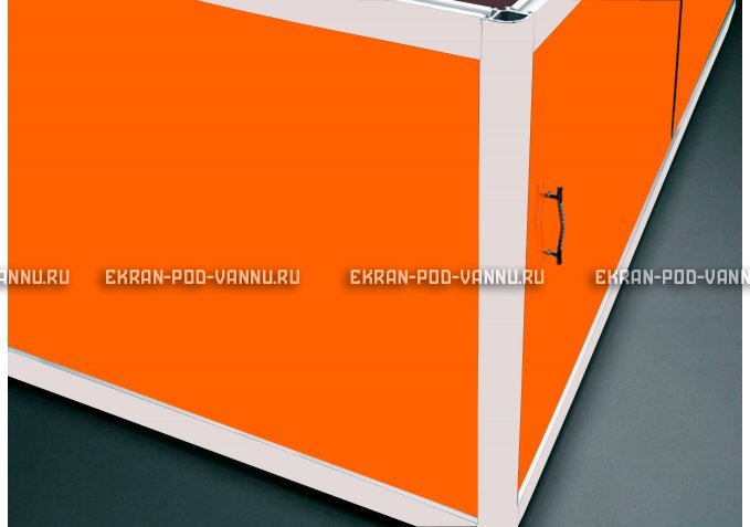 Угловой экран EUROPLEX Комфорт оранжевый – купить по цене 8180 руб. в интернет-магазине в городе Казань картинка 1